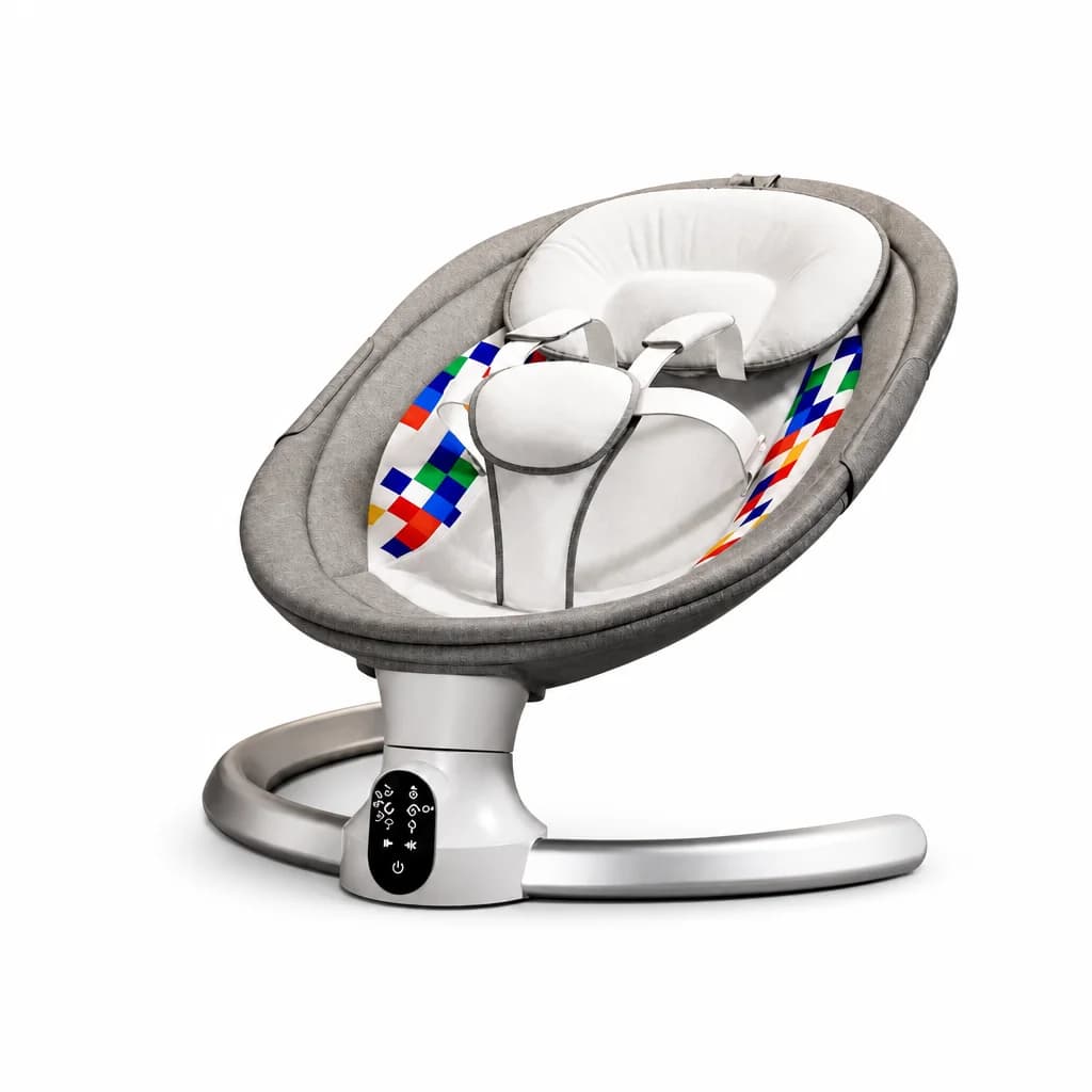 Smart Electric Baby Swing – App, Remote & Touchscreen Control (0–6 Months)